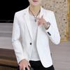 Мужской приталенный блейзер в корейском стиле для бизнеса и кэжуал на весну и осень