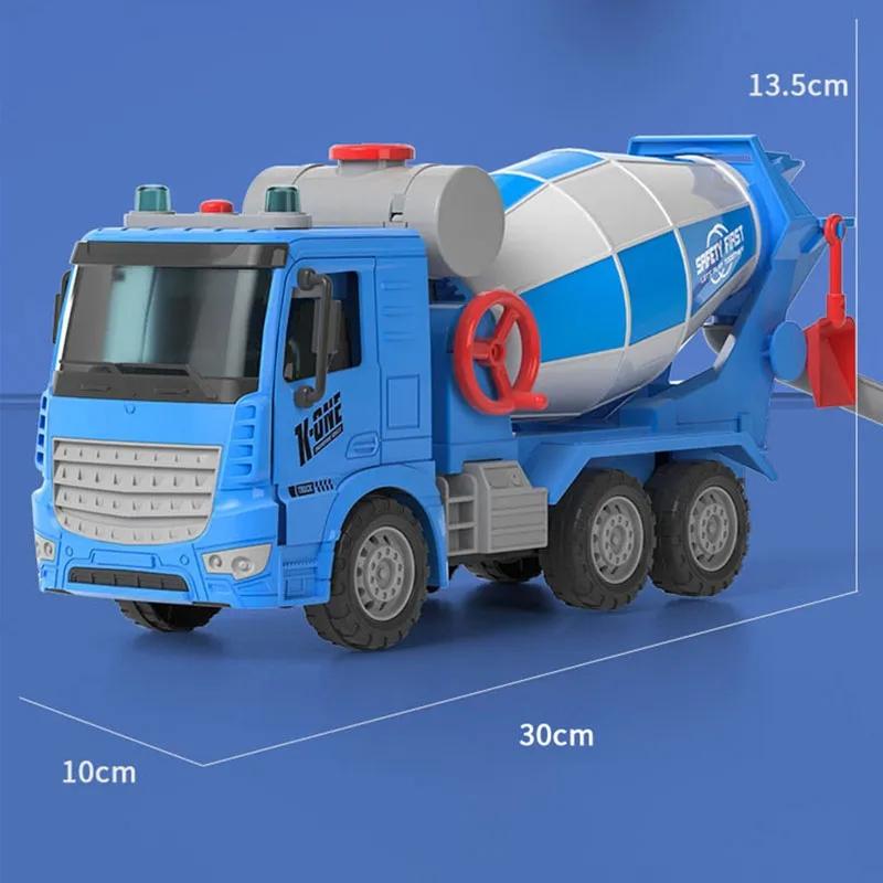 Children's Inertia Engineering Nehicle Cement Mixing And Discharging Boy Sound And light Concrete Set Toy Car Gift