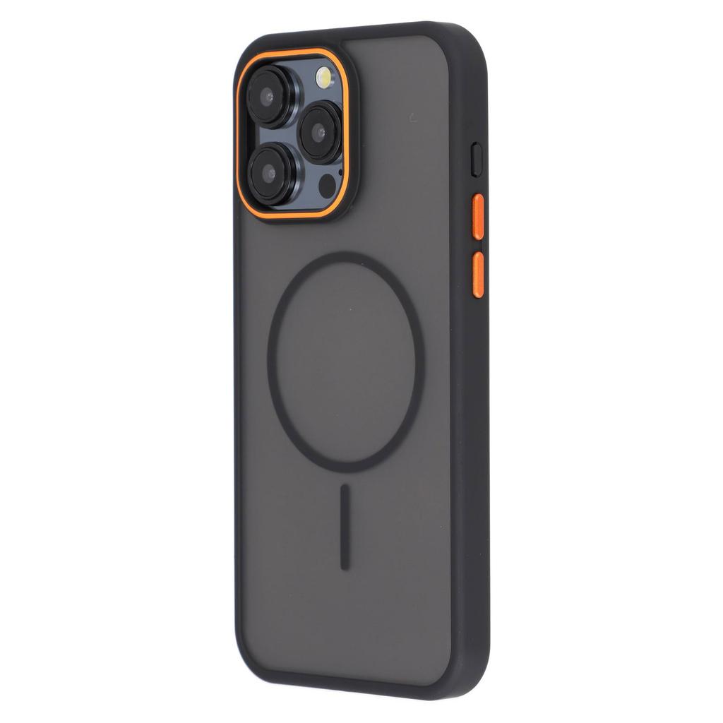 For iPhone 15 Pro Max Magnetic Case Skin Touch TPU+PC Phone Back Cover