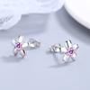 Романтичные серьги-гвоздики в виде цветка из стерлингового серебра S925 для женщин, легкие, роскошные, элегантные, простые