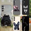 Чехол для телефона с собакой французский бульдог для Samsung S25, S24, S21, S22, S23, S30, Ultra, S20, Plus, Fe, Lite, Note, 10, 9, 5G Черный