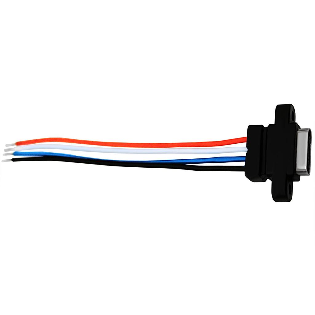 Водонепроницаемый USB Type-C разъем (гнездо), 4 паяльных контакта, 3А 5В для зарядки и передачи данных, для DIY-проектов, маленьких домашних электрических зубных щеток