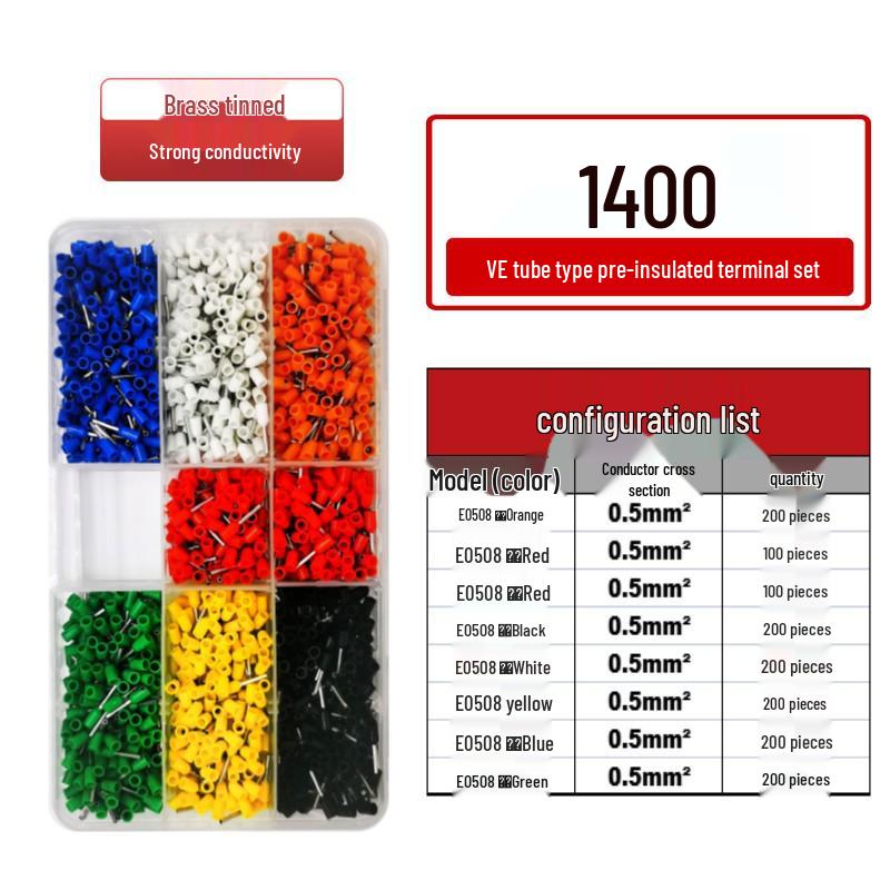 VE Type Copper Tube Cold-Pressed Terminal Pin Set