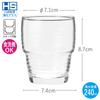 Стакан Toyo Sasaki Glass Стакан HS Стакан Штабелируемый 240 мл Набор из 96 штук Сделано в Японии Можно мыть в посудомоечной машине Небьющийся Стеклянный стакан Стеклянный стакан Коммерческий