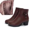 Winter Women's Boot Natural Genuine Leather Wool Warm Female Snow Boot Fashion Booties  Women