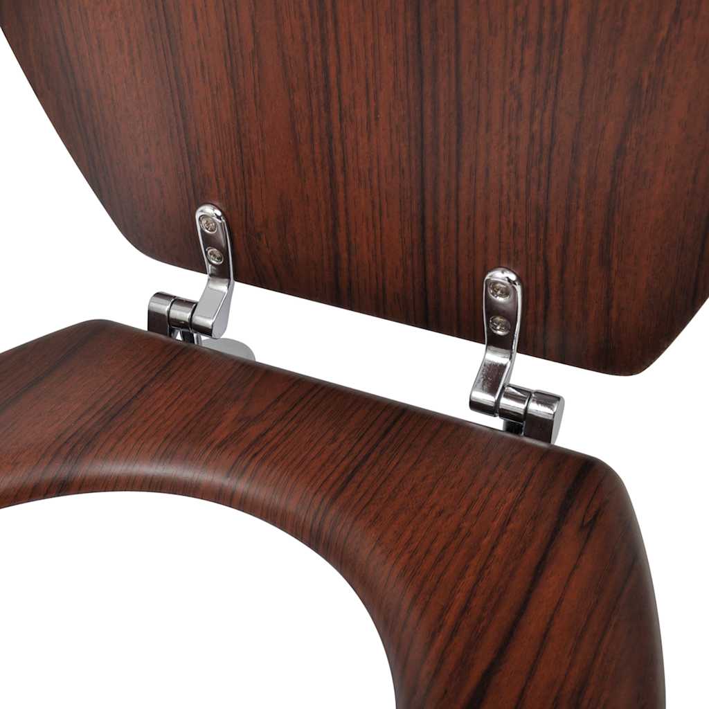 Vidaxl Deska Klozetowa, Prosty Design, Mdf, Brązowa