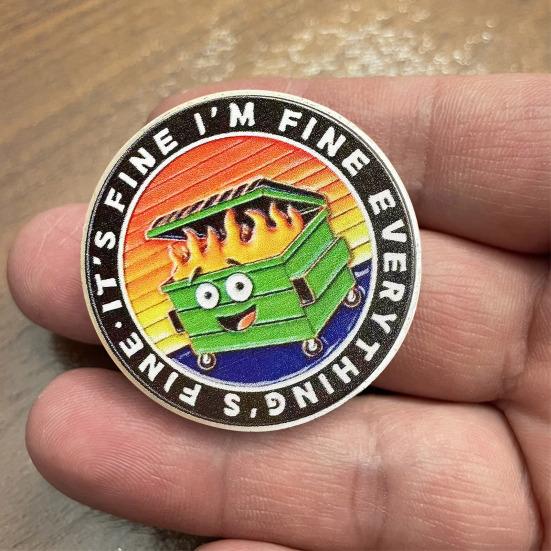 1/2/5 шт. монета в виде пламени мусорного контейнера, резная памятная медаль, медальон из металла, круглая коллекционная монета, украшение для домашнего офиса и стола