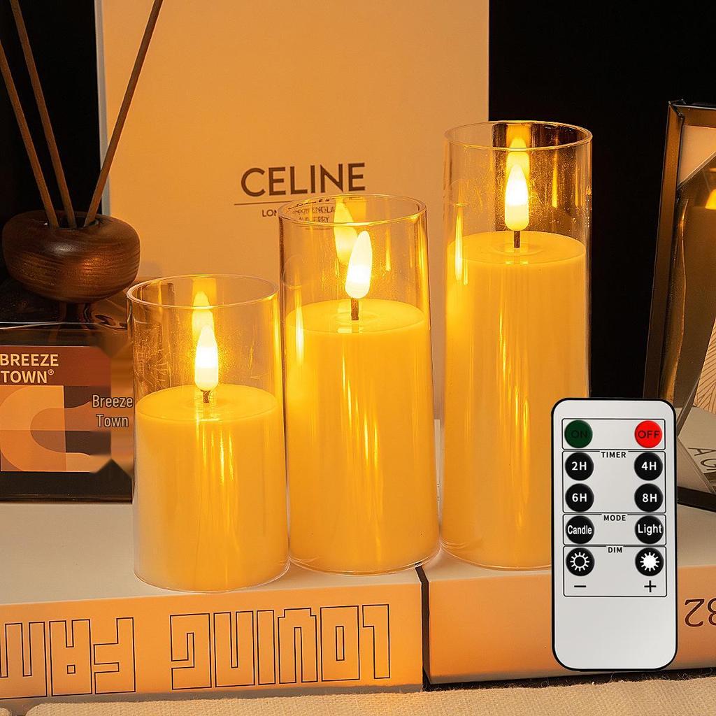 Remote Control LED Flickering Candle Cup for Weddings and Birthdays