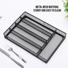 Kitchen Drawer   Carbon Steel Anti Slip Mesh Wire Utility Cutlery Tray Silverware Flatware Storage Divider for Spoons Forks
