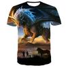 Round Neck Short Sleeve Streetwear Fly Dragon 3D T-shirt Men Women Printed Top Casual Couples Punk T Shirts