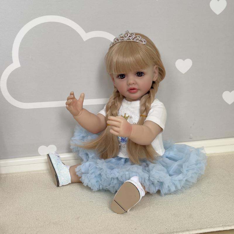 Живая кукла-реборн Betty 22'' 55 см, полностью виниловое тело, новорожденные куклы для девочек, реалистичная кукла-реборн принцесса Снежка Bebe Boneca, подарки на день рождения детям