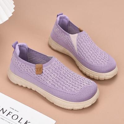 Новые старые пекинские тканевые туфли, дышащие и удобные женские туфли, нескользящие, сетчатые, с одной педалью, дышащие, одинарные туфли на плоской подошве