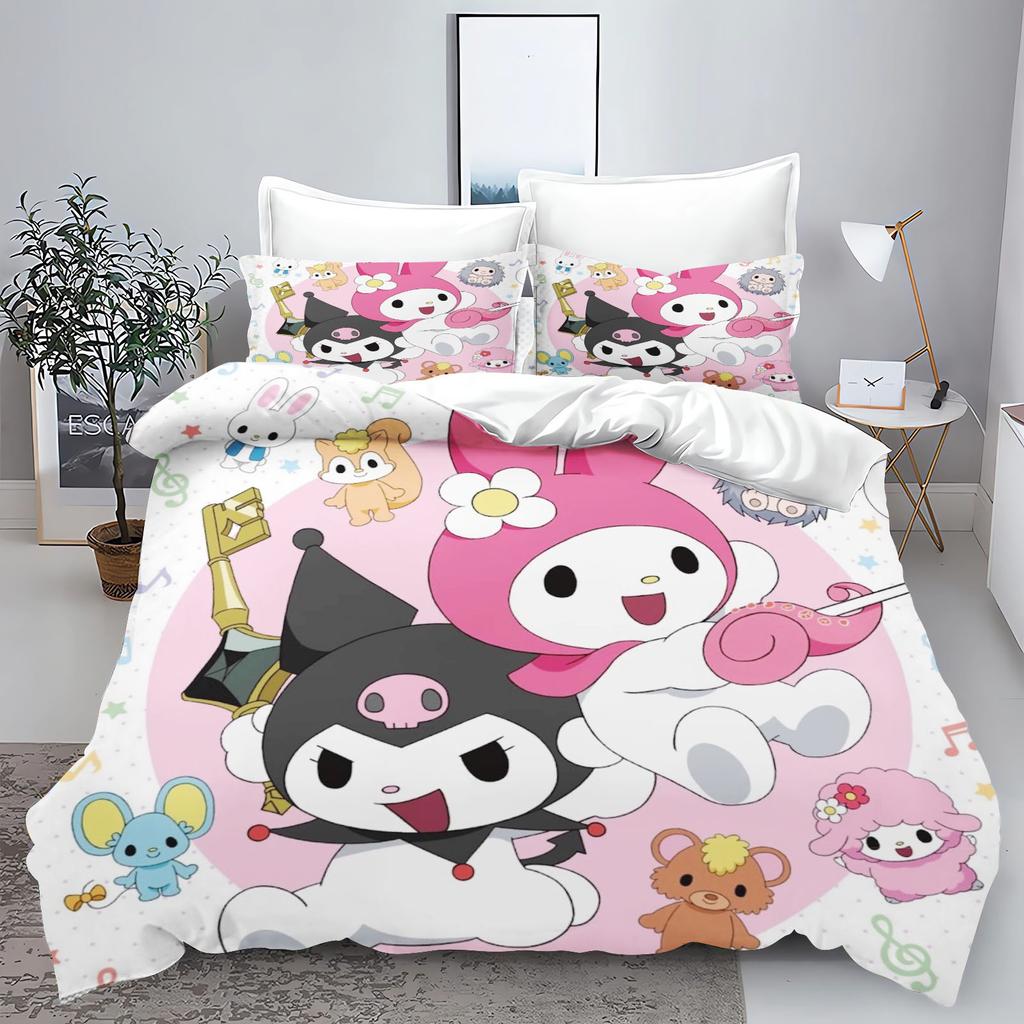 Куроми Моя Мелоди Серия Sanrio Печатный Комплект Постельного Белья для Спальни Пододеяльник Рождественские Подарки Комфорт Мультяшный С Наволочкой