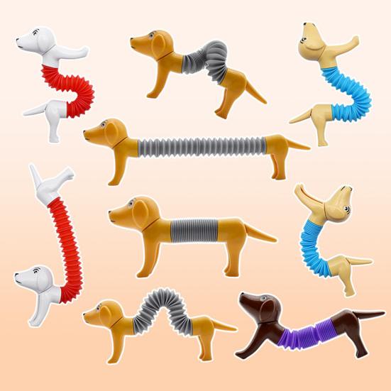 Retractable Toy Various Shapes Stretchable Head Tail 360-degree Twisting Dachshund Dog Fidget Toy
