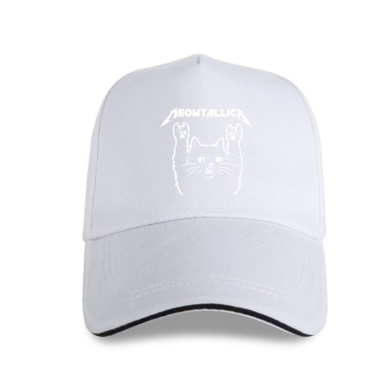 Cat Meowtallica Cat Рок-музыка Унисекс Бейсболка Темный Хизер Хлопок S-3XL Подарок Забавный