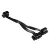 Car ODB II ODB2 16 Pin Male To Dual Female Flat Cable Adapter