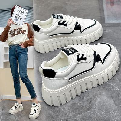 Весенние белые туфли, новые корейские стильные спортивные кроссовки для бега, студенческие повседневные туфли с толстой подошвой Yb9019
