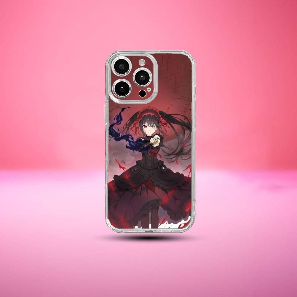 Date A Live Токисаки Куруми Чехол для телефона для iPhone 17, 16, 15, 14, 13, 12, 11 Plus, Pro Max Мягкий прозрачный чехол