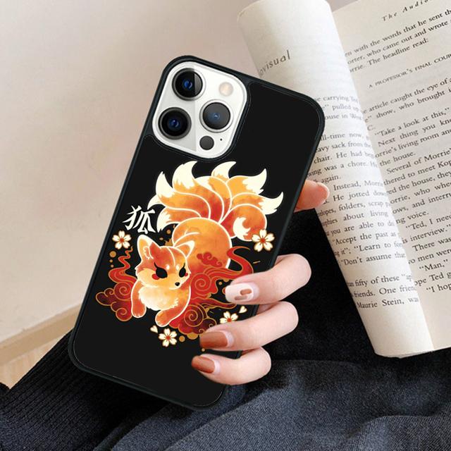 Чехол для телефона с рисунком лисы Кицунэ, задняя крышка для iPhone 17 Air 16 15 14 13 11 12 Pro Max Plus Fundas Coque