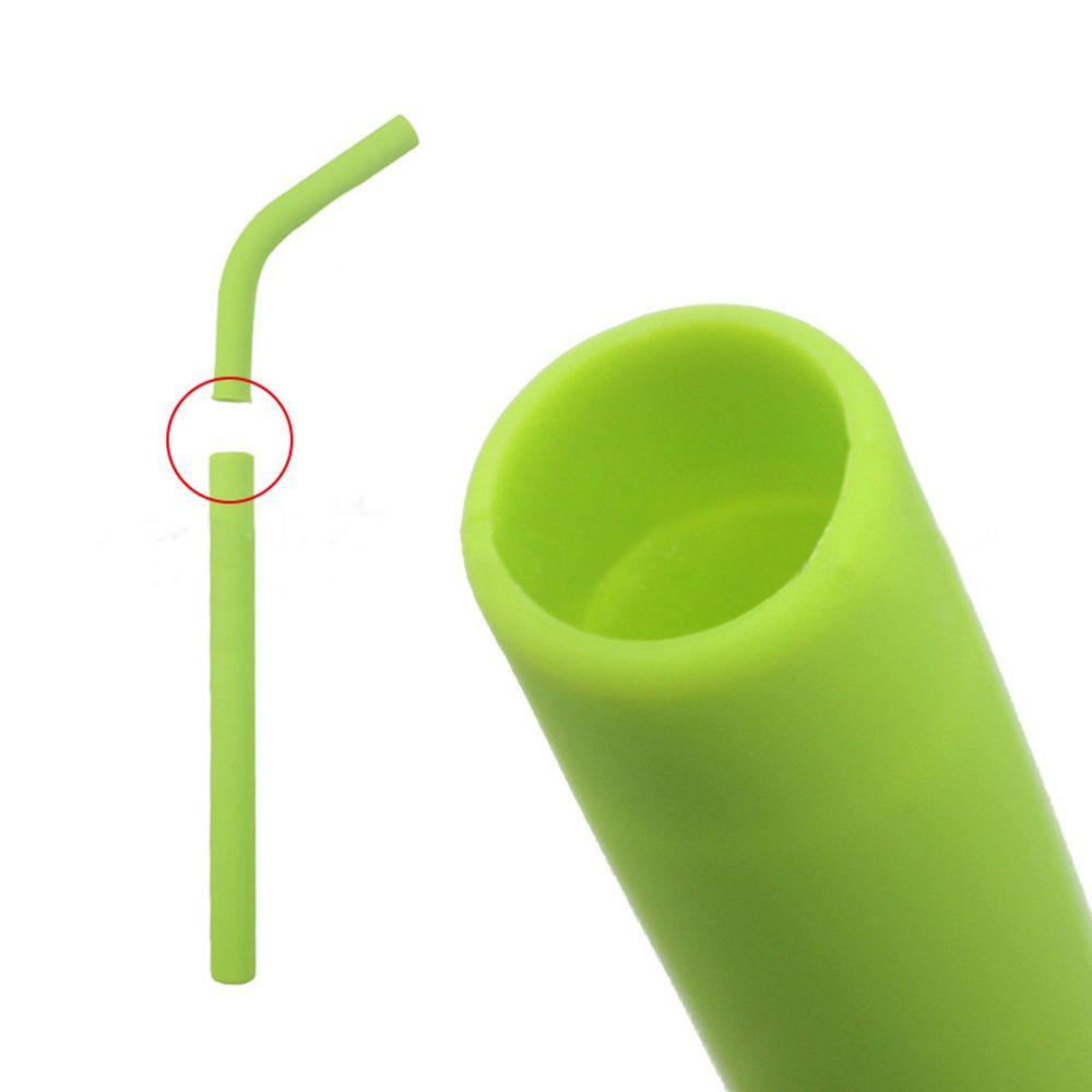 Reusable Drinkware Barware Cleaning Brush Silicone Straws Bar Accessories Foldable Drinking Straw