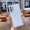 Подходит для чехла для мобильного телефона Samsung A53 A33 Карман для карт Карта S23 Мягкий чехол A13 Полный пакет A54A23 Противоударный Прозрачный S22