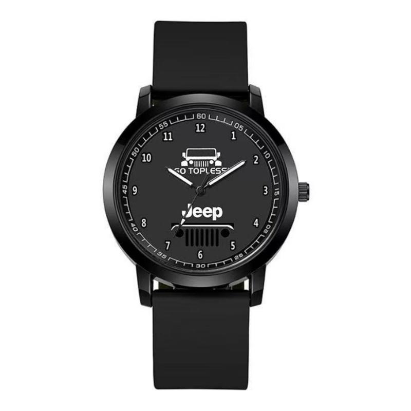 Jeep Бренд Модные Трендовые Часы с Логотипом Автомобиля Аксессуары Эмблема Автомобиля Кварцевые Часы Унисекс Студенческие Водонепроницаемые Электронные Часы