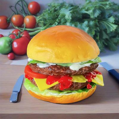 Вкусный Фастфуд Говяжий Бургер Картофель Фри Постер и Печать Холст Картина Настенное Искусство Картинки для Столовой Бургерная Домашний Декор