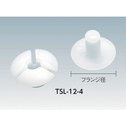 TRUSCO Plastic Fasteners, Flange Diameter 12mm, for Plates Up To 8.0mm Thick, 20 Pieces, TSL-12-8