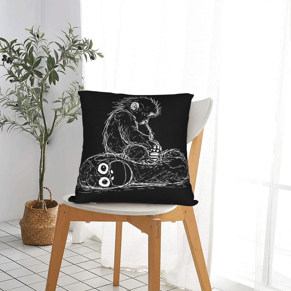 Punch Baby Monkey Plush Toy Pillow Cover Fashion Pillow Case For Chair Sofa Home Decor Soft Pillowcases Gift