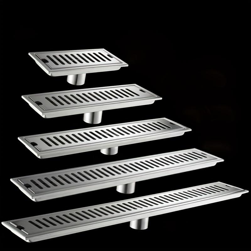 1 комплект сливного трапа для пола из нержавеющей стали для душевой комнаты, дренажная крышка для дезодоранта большого объема, прямоугольная длинная