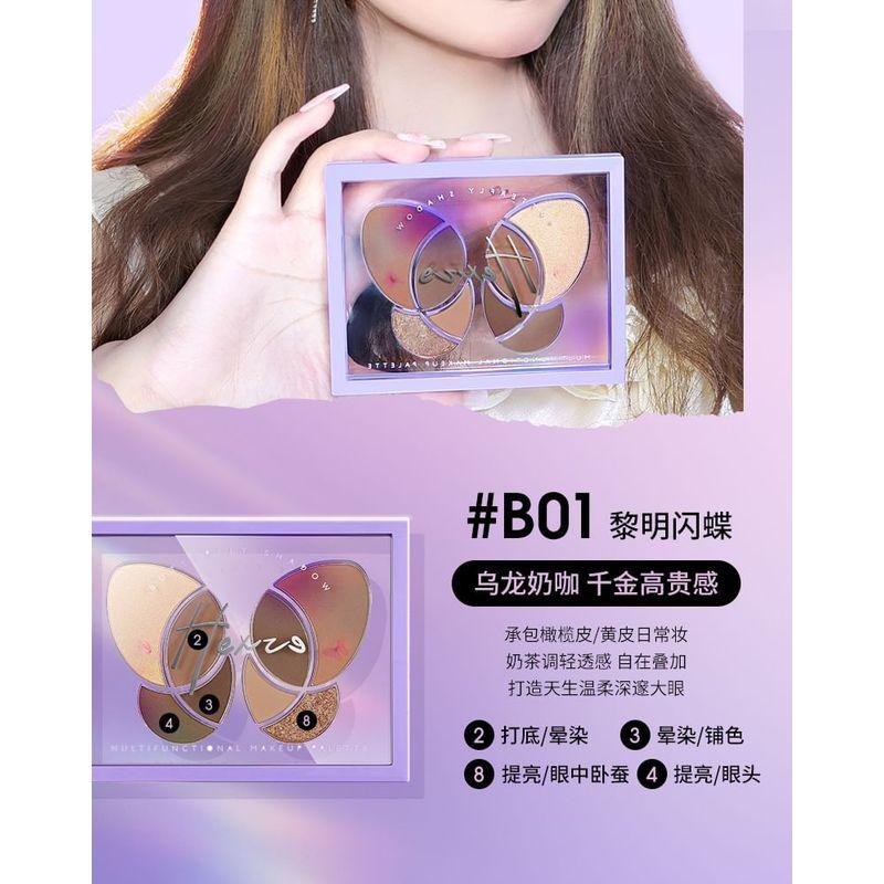 HEXZE - Butterfly 8 Colors Eyeshadow Palette - Sunshine