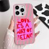 Чехол из силикона с цветочным принтом и ярким любовным слоганом для iPhone 16 Plus 15 14 13 12 11 17 Pro Max Элегантный женский чехол для телефона