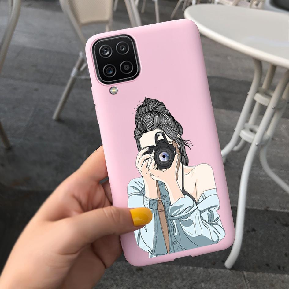Чехол для Samsung Galaxy A12 Чехол для Samsung A42 5G Милое Сердечко Задняя крышка Fundas Для Samsung A 12 SM-A125F SM-A426B A 42 5G Чехлы для телефона