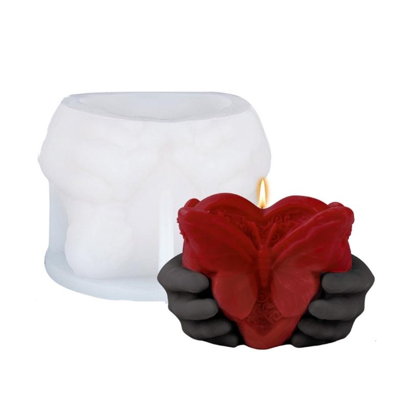 Силиконовые формы для свечей в форме сердца для эпоксидной смолы, силиконовые формы для свечей и мыла ручной работы.