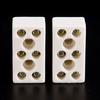 2Pcs 8 Hole 2W8H High Temperature Resistant Ceramic Terminal Block 15A 250V