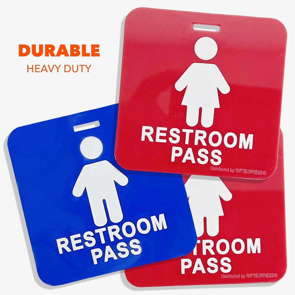 GIFTEXPRESS 12 Piece Hall Pass Lanyards and School Passes Boys and Girl Bathroom Passes