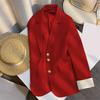Женский повседневный пиджак, офисный женский пригородный костюм, куртка с воротником с лацканами, свободный крой, модная повседневная одежда