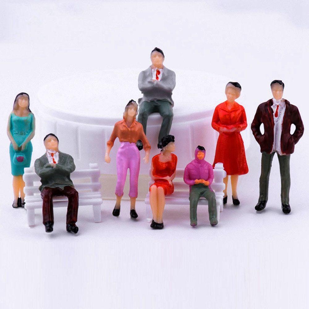 Mixed Color Pose 1:87 Train Scenery Model Building Passengers DIY Character Sit People Figures