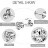 7 Pairs 18G 20G Flat Back Stud Earrings, Hypoallergenic Surgical Steel Set | 14K Gold Plated with Bonus Plum Blossom Screw Backs, CZ Sizes 2-8mm for