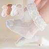 Baby Ruffle Socks Solid Color Cotton Breathable Mesh Socks for Baby Girls Newborn Infant Toddler Kids Socks