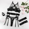 Sexy Lingerie Three-Piece Cross Stitching Underwear Sexy Suit