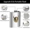 6 Oz Stainless Steel Hip Flask with Bull Totem Wine Pot Portable Hip Flask Travel Alcohol Liquor Bottle