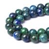 Chrysocolla  Natural Stone 4/6/8/10/12mm Azurite Lapis Lazuli Beads 15"Strand Smooth Loose Spacer Beads for Jewelry Making DIY Bracelets Accessories