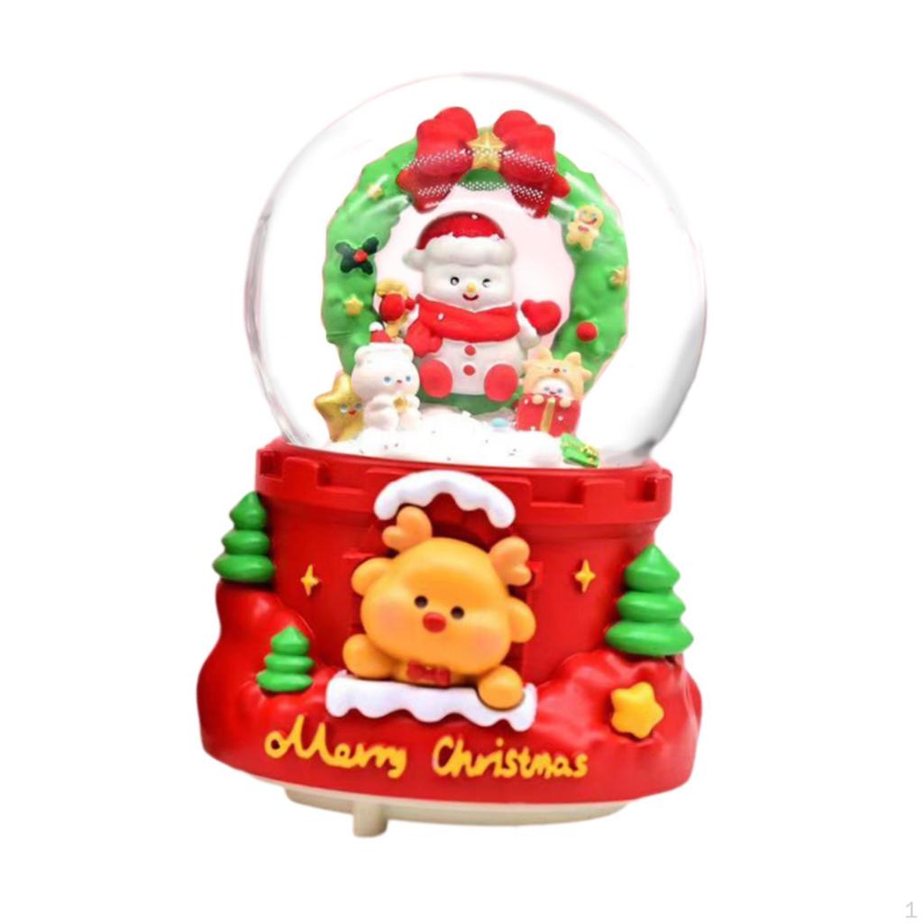 Christmas Snow Globes Music Box Light Led Musical Living Room Decoration Lamp