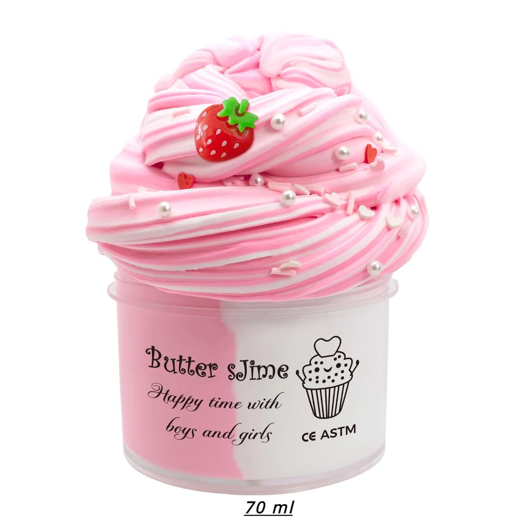 Double Color Slime 70ml Squishy Stress Reliever Decompression Mud Cute DIY Cotton Clay Educational Gift Kids Handmade Toy