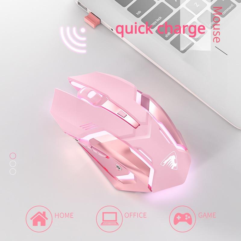 Игровая мышь Перезаряжаемая 2.4G Беспроводная Bluetooth-мышь Бесшумная Эргономичная мышь для компьютера Ноутбука Светодиодная подсветка Мыши