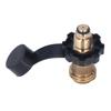 Brass Gas Tank Adapter Propane Refill Adapter with Black Handle POL Convert QCC1 Type 1