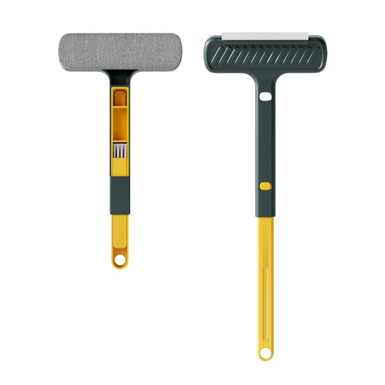 2 in 1 Window Screen Cleaning Brush with Extendable Handle Removable Lightweight Reusable Screen Cleaner Handheld Window Cleaning