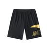 Letter Logo Printed Straight Leg Mid Waist Casual Shorts Men Shorts Black Gold 952428308-1