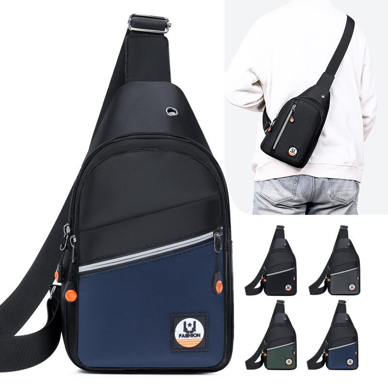 New Men's Chest Bag Multifunctional Commuter Business Shoulder Bag Cool Leisure Travel Large Capacity Portable Messenger Bag.